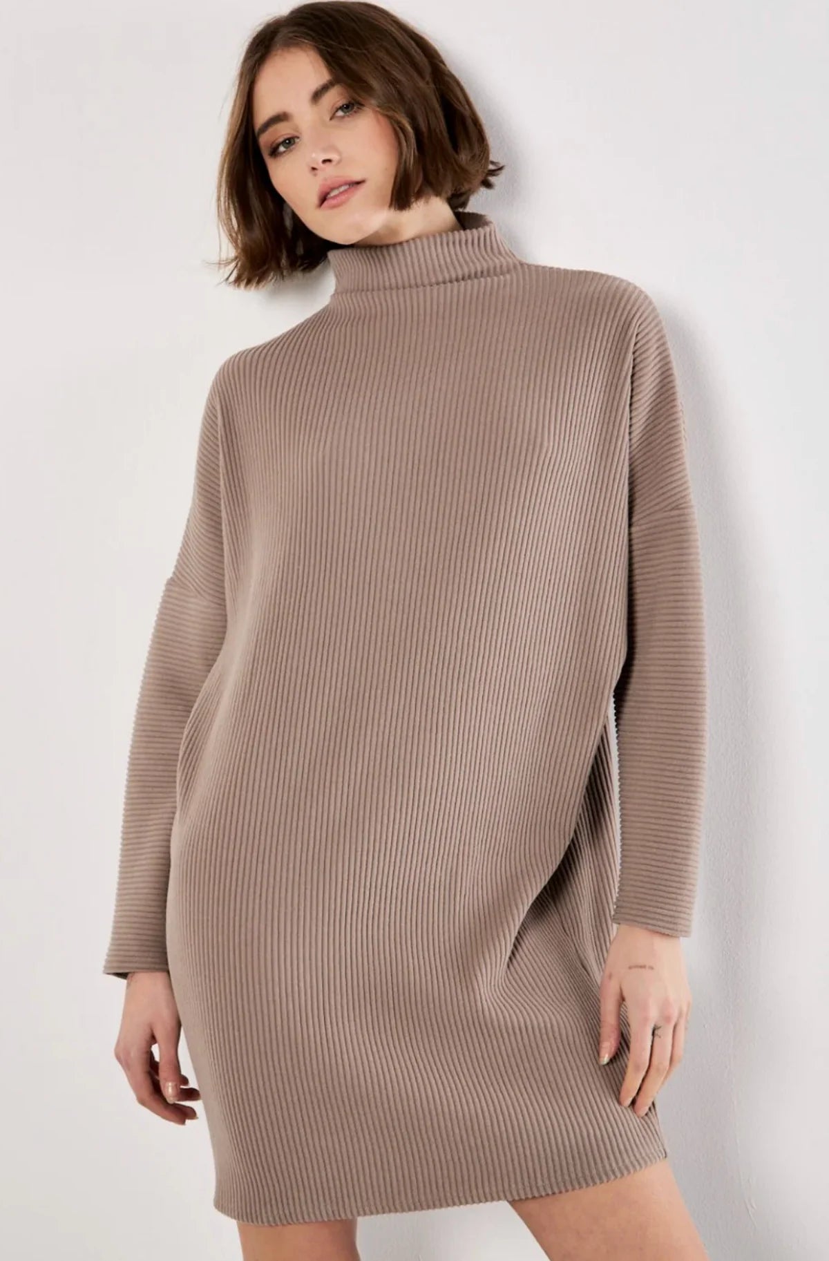 Cocoon Ribbed Dress