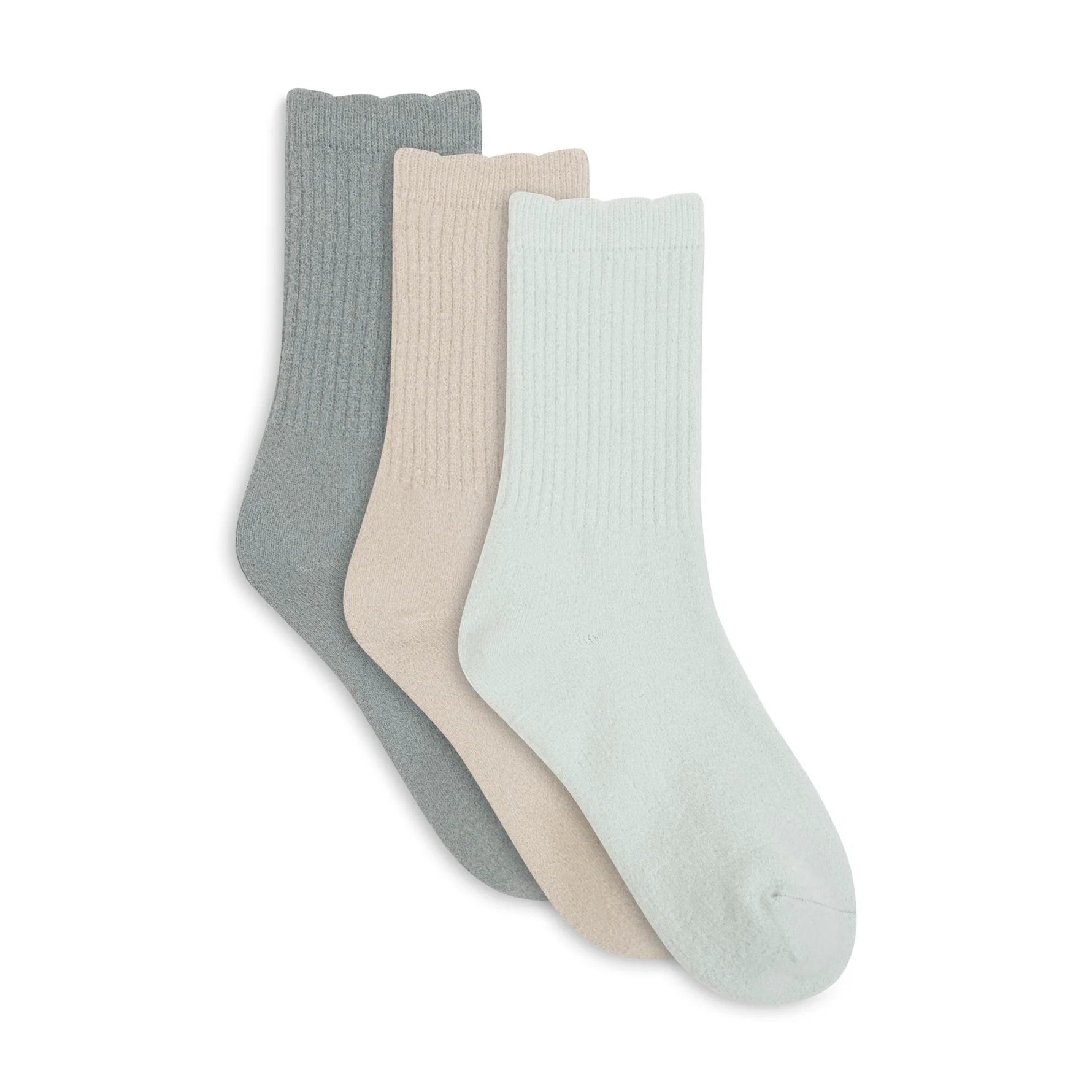 Lemon Terry Crew Socks - 3 Pack