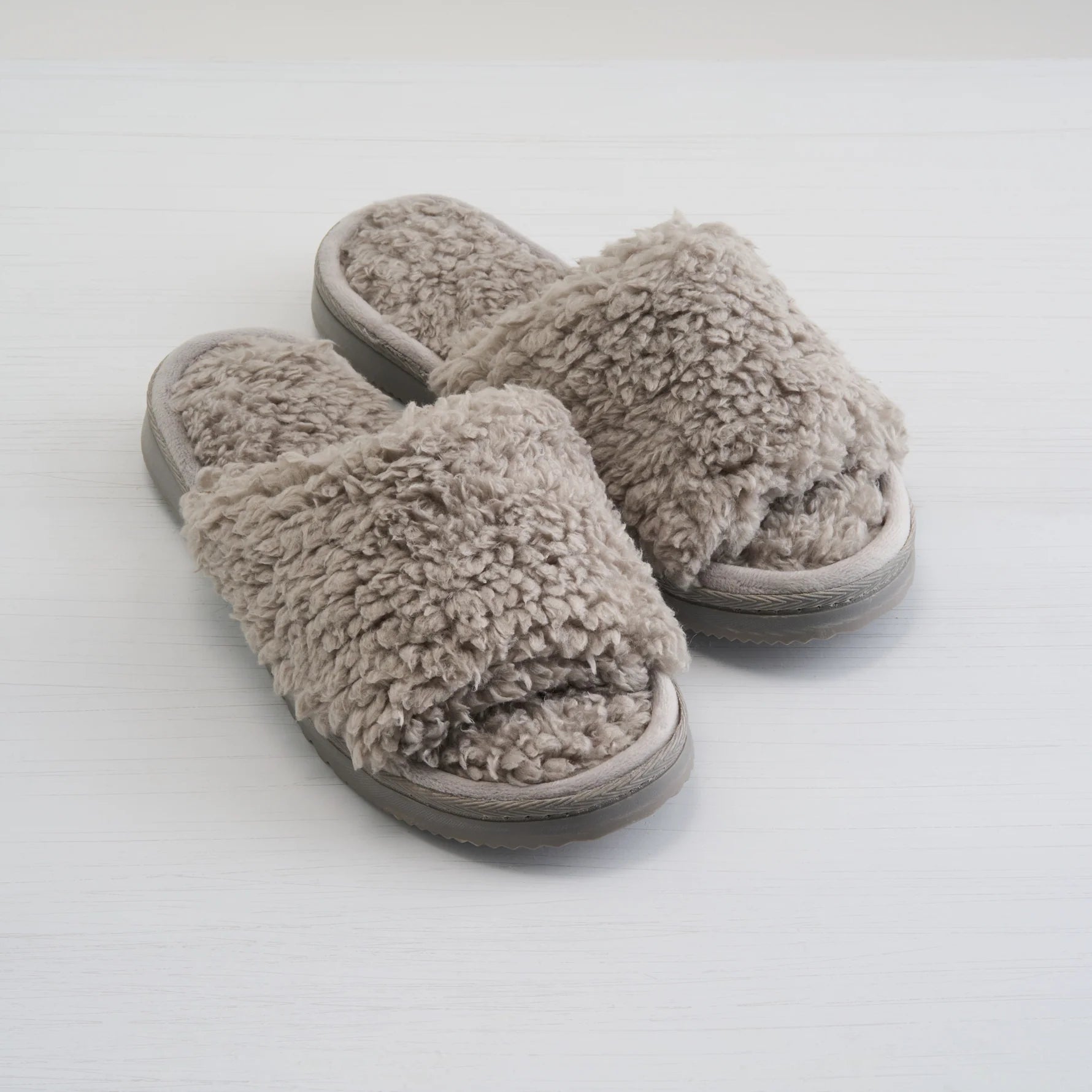 lemon berber slide slippers
