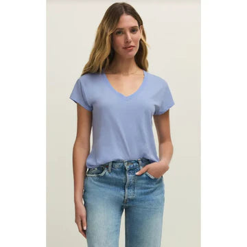 Modern V-Neck Tee- BlueLight