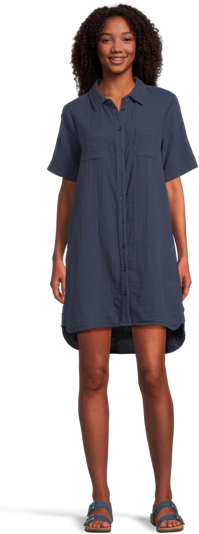 Swing Shirt Mono Dress - Sailor Blue