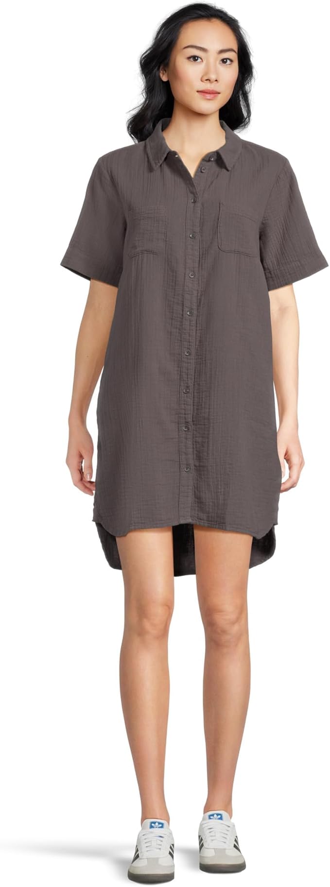 Swing Shirt Mono Dress - Washed Ebony