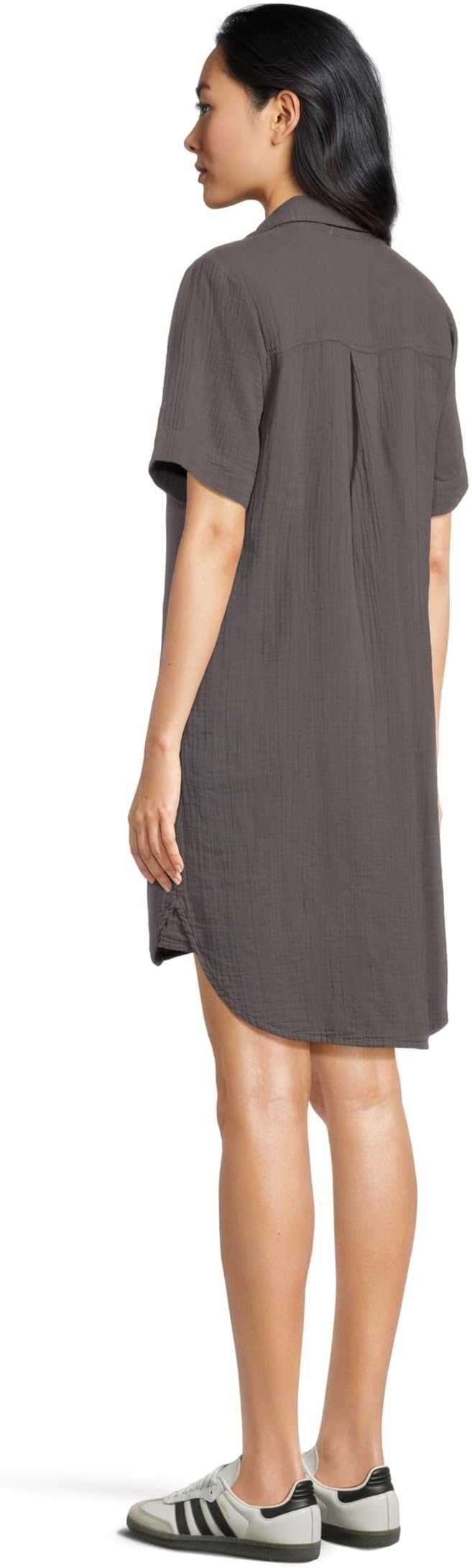 Swing Shirt Mono Dress - Washed Ebony