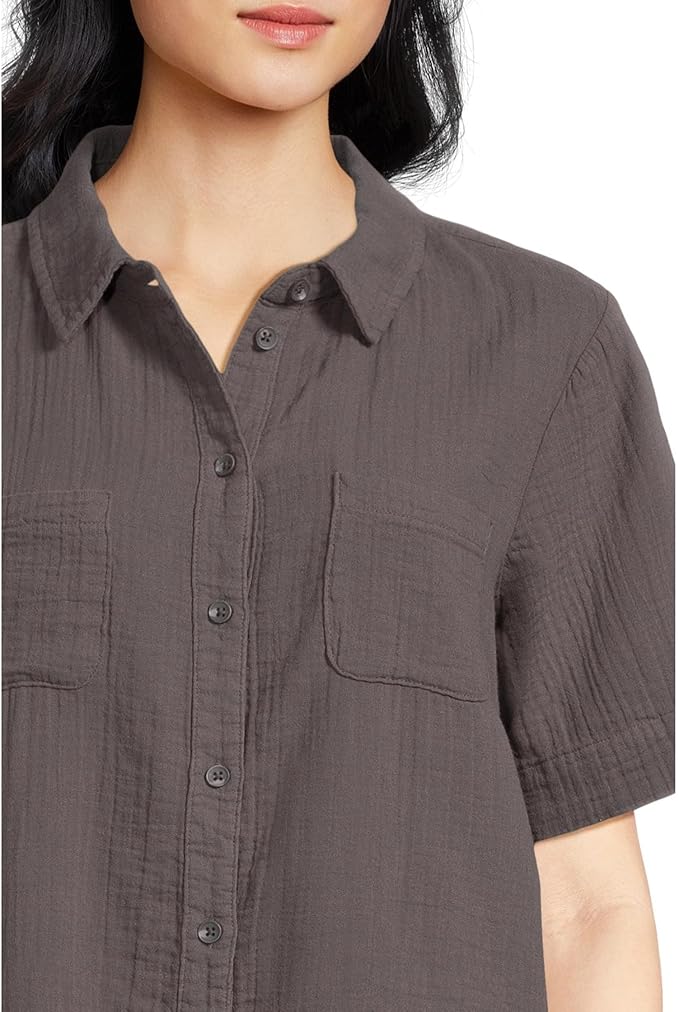 Swing Shirt Mono Dress - Washed Ebony