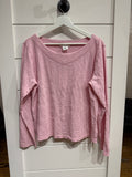 Long Sleeve Modo Open Tee - Pink