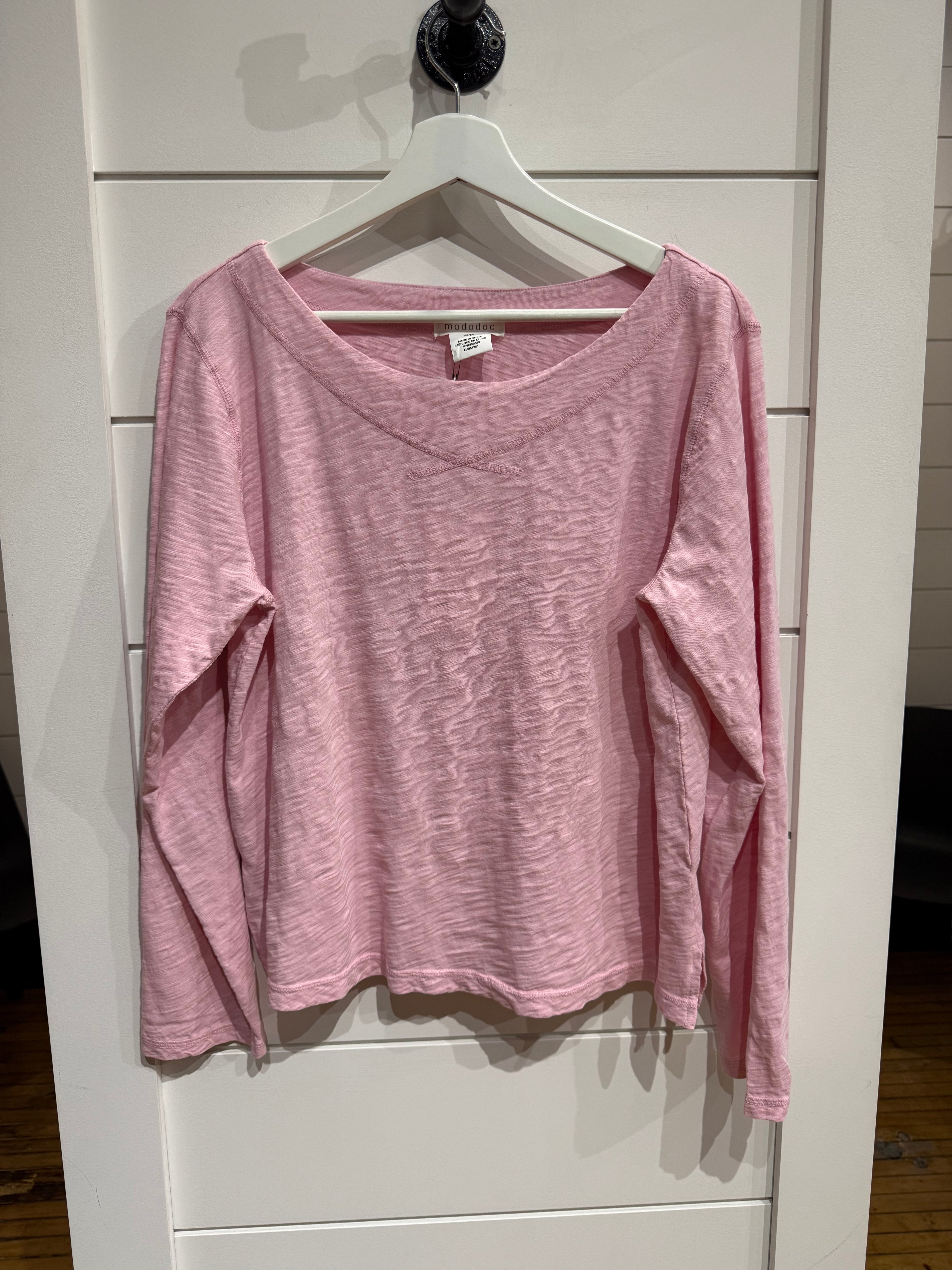 Long Sleeve Modo Open Tee - Pink