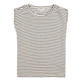 Sheila Sleeveless Striped Tee - Black
