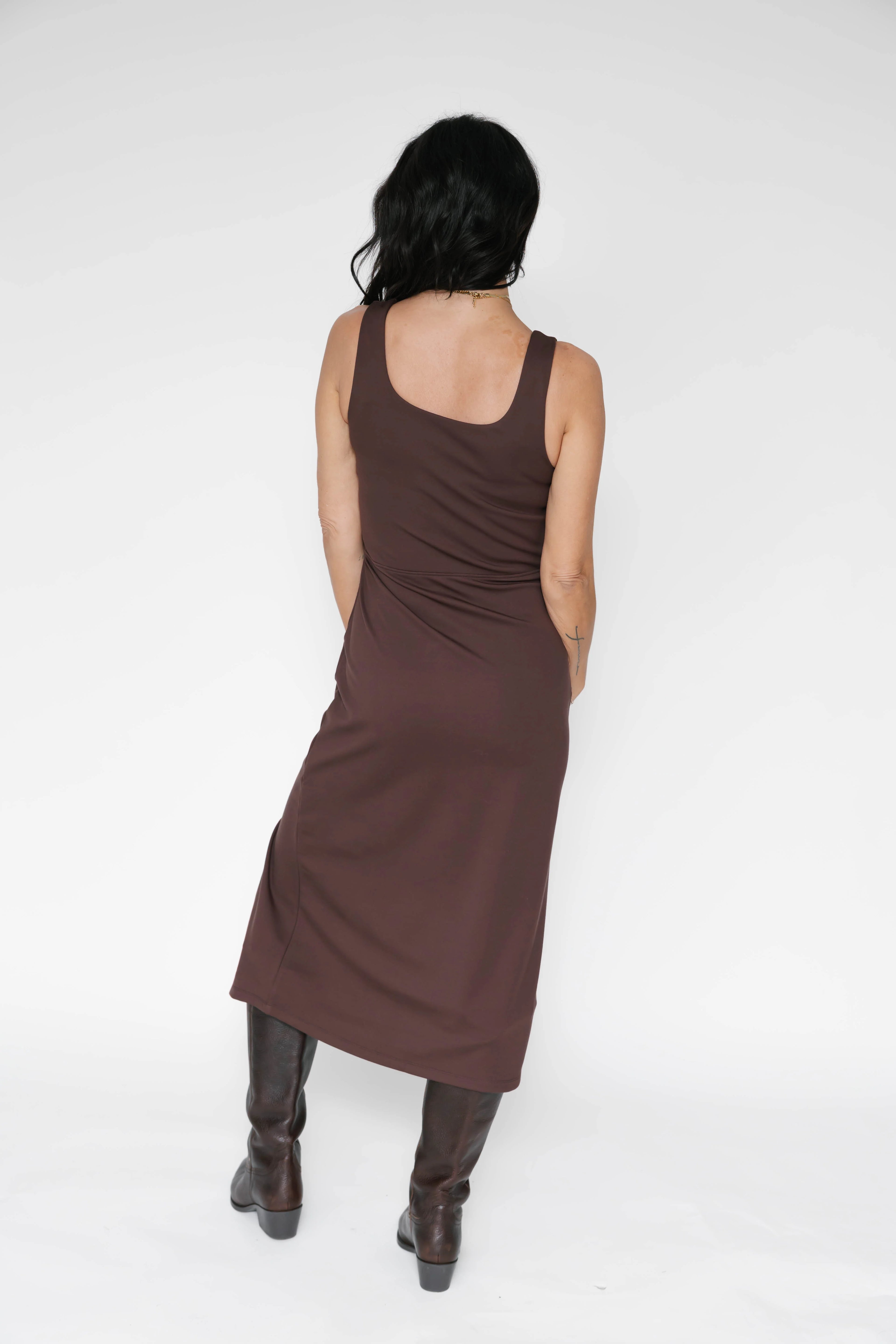 Smash and Tess Penny Midi Dress - Chocolate