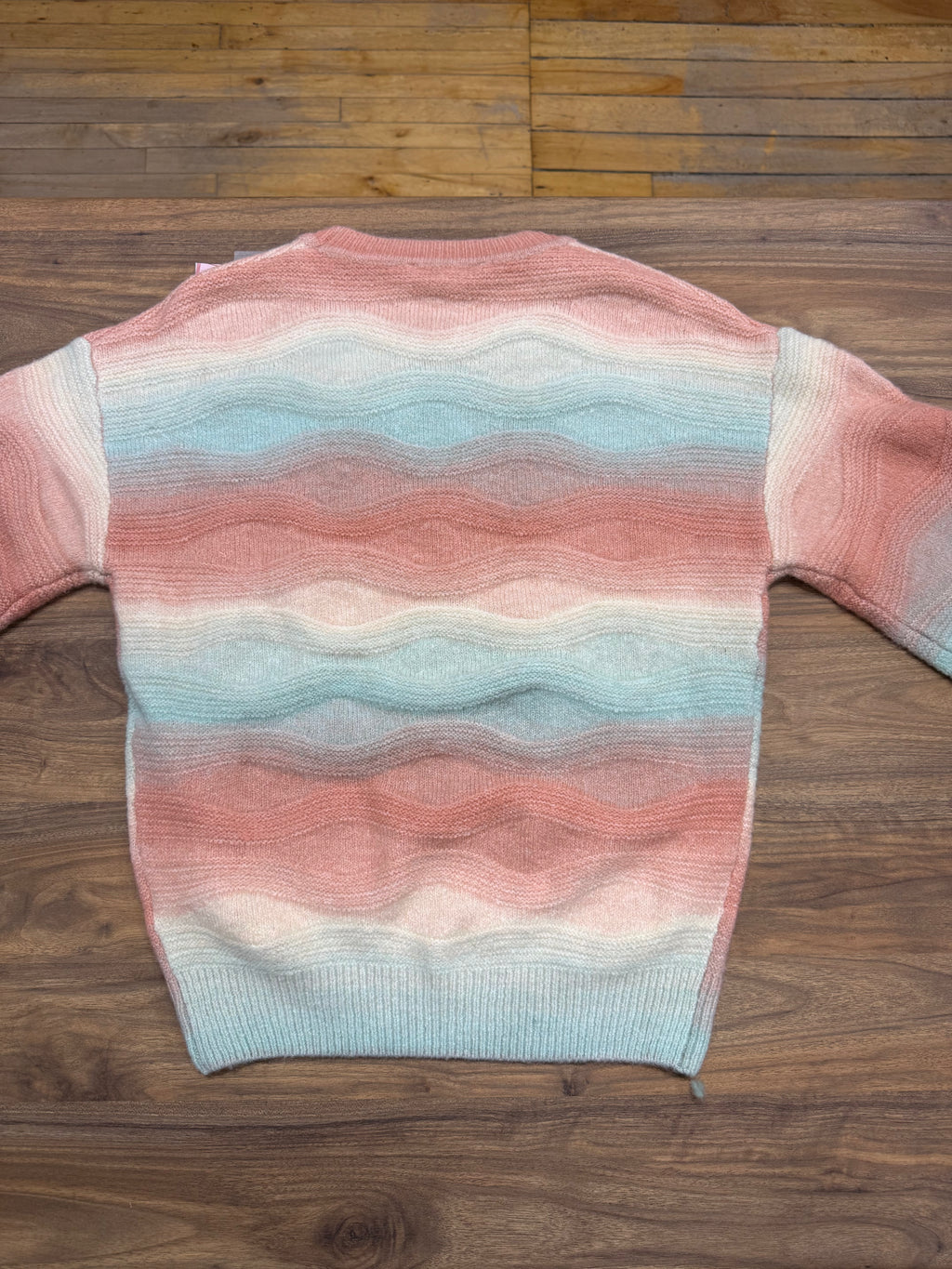 Cool Mint Wave Knit Sweater