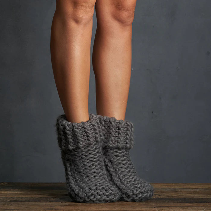 Lemon Cabin Cuffed Cute Slipper Bootie