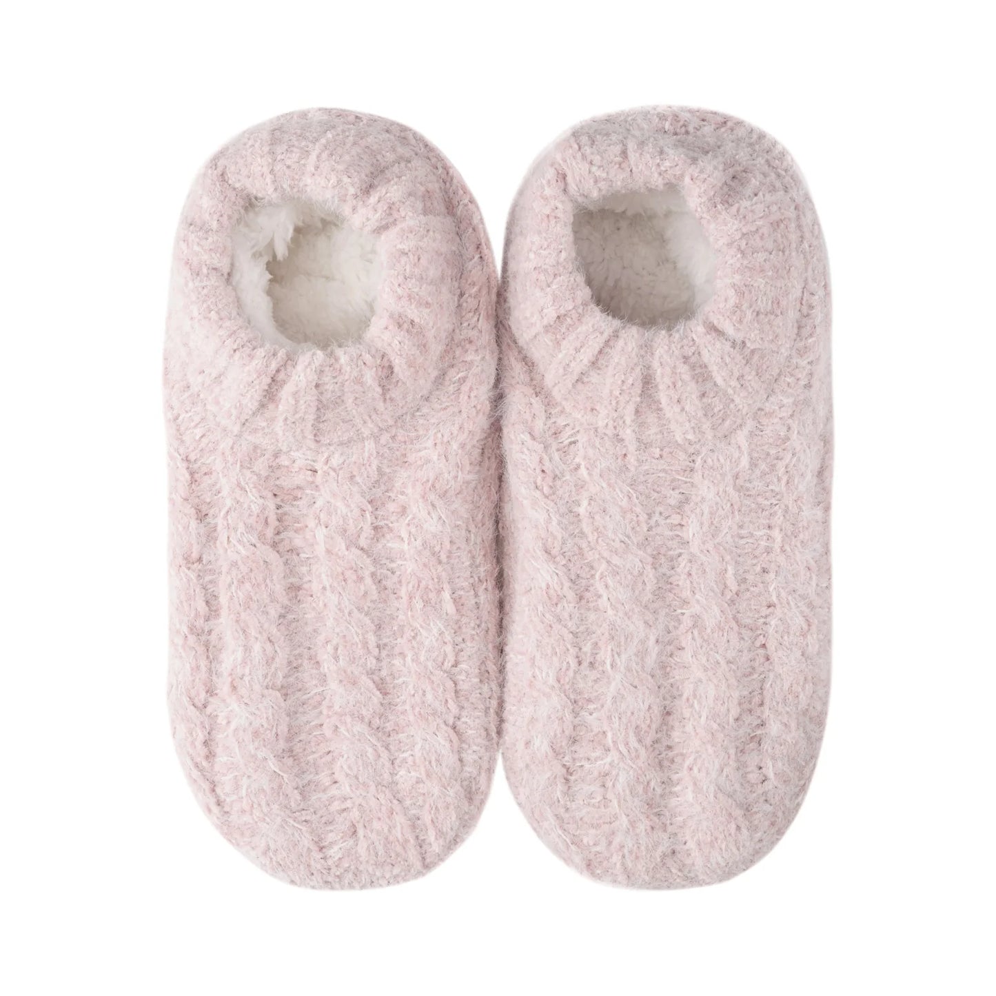 All Over Cable Slipper -Pink
