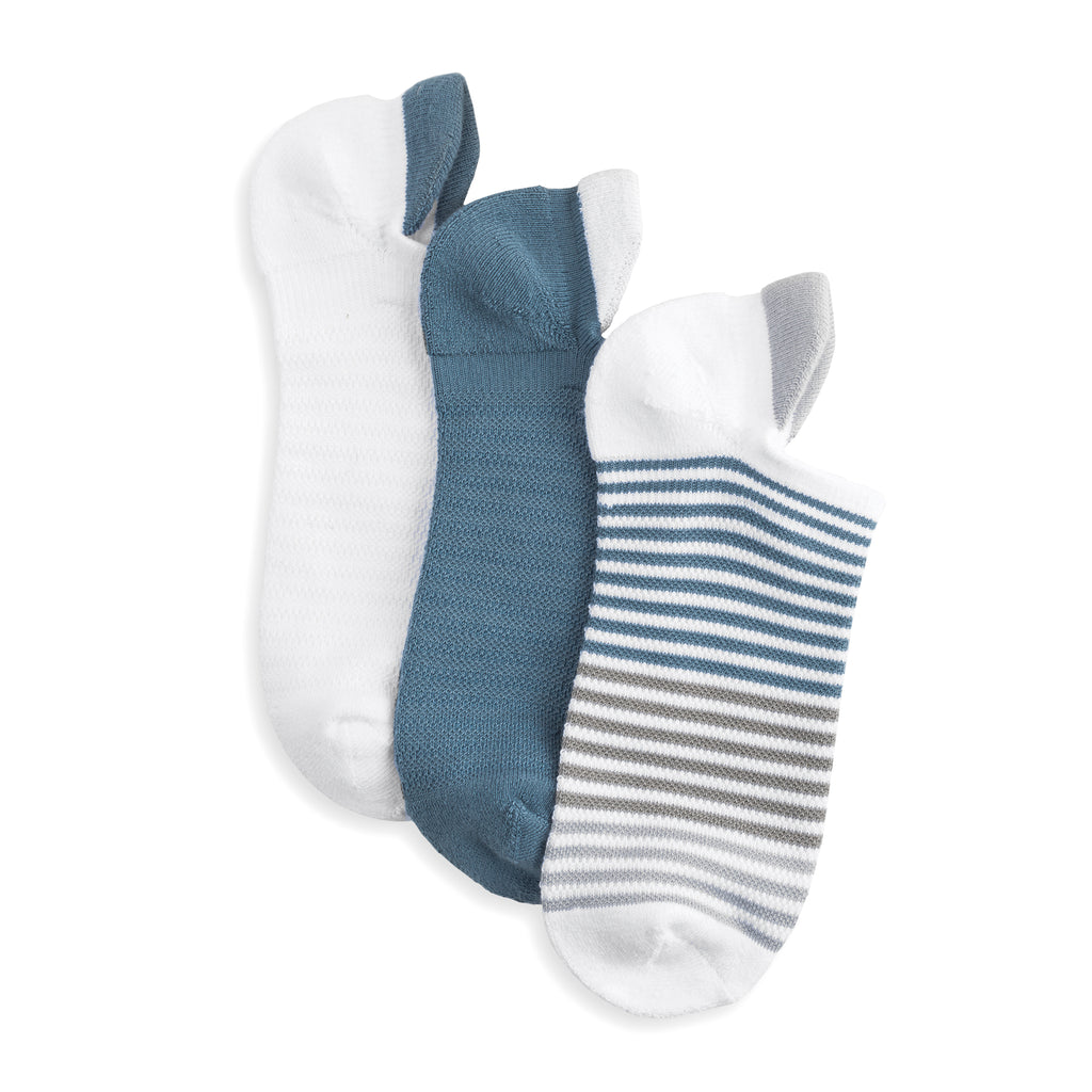 Select Terry Powder Heel Tab Low Cut Sock - 3 Pack