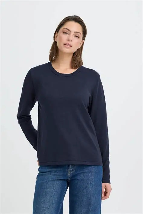 Pusti O-Neck Sweater Navy