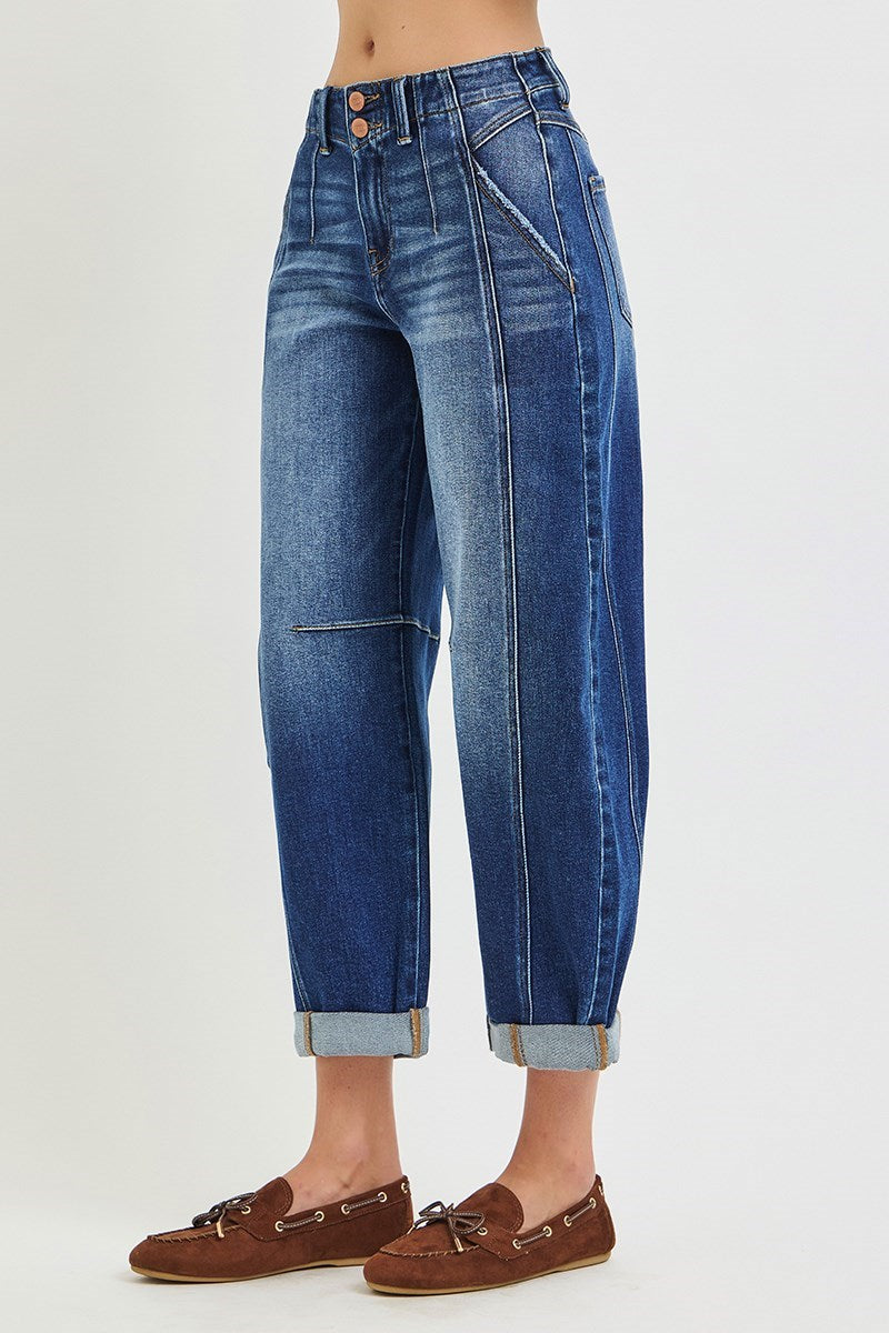 Risen Slouchy Ankle Barrel Jean