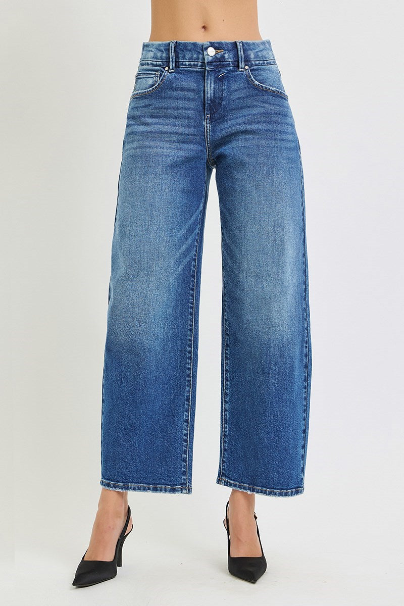 Risen Slouchy Dark Barrel Jean