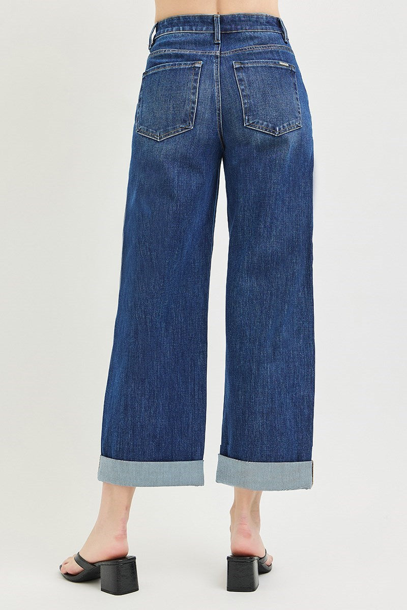 Slouchy Crop Barrel Cuffed Jean