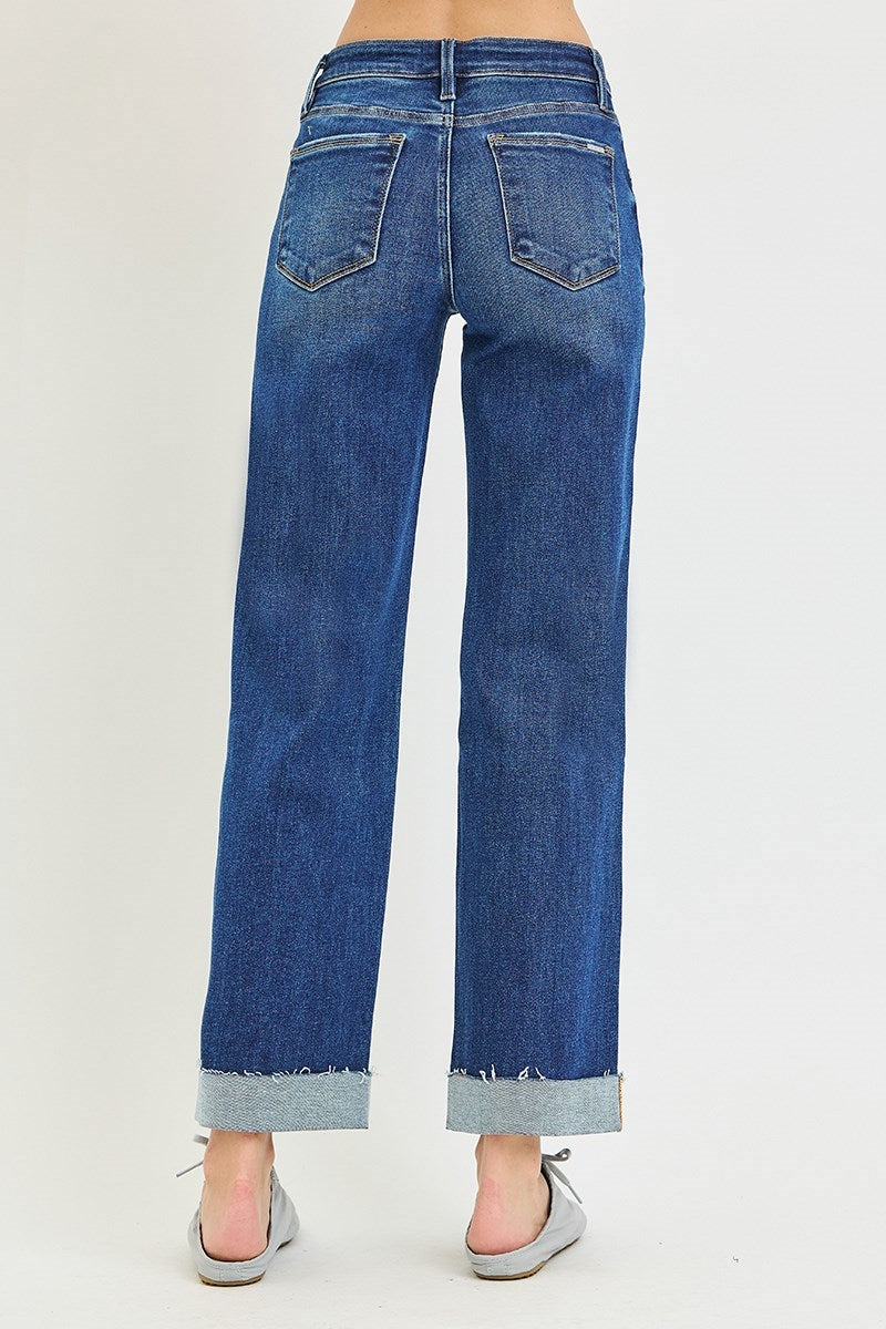 Risen Mid-Rise Ankle Straight Jean