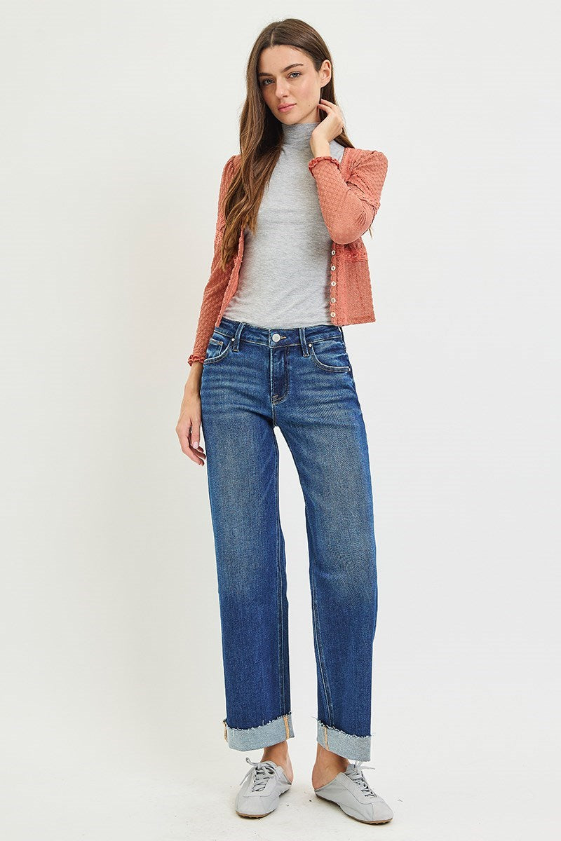 Risen Mid-Rise Ankle Straight Jean