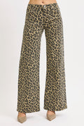 Risen Leopard Medium Rise Straight leg
