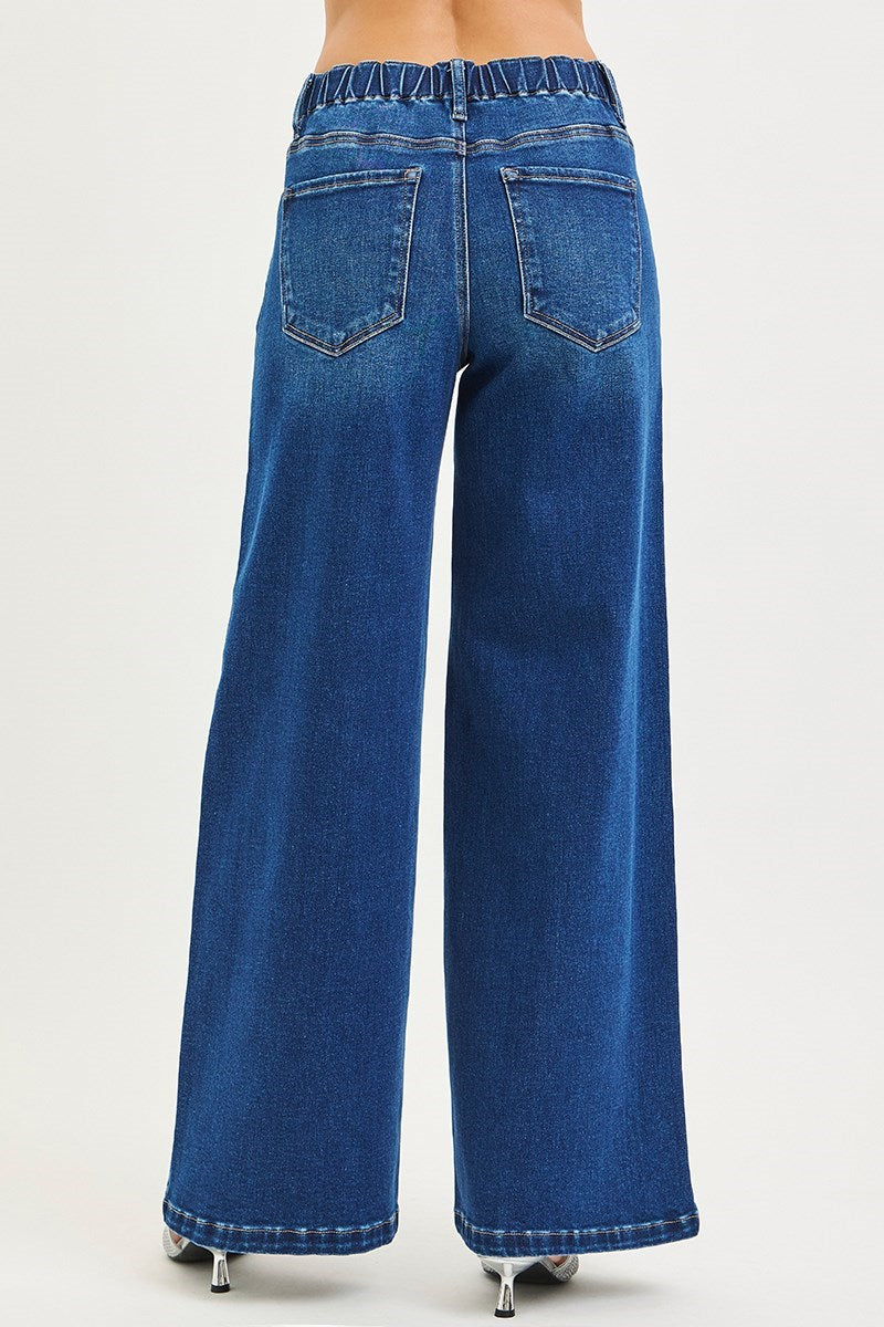 Risen Pintuck WideLeg Jeans