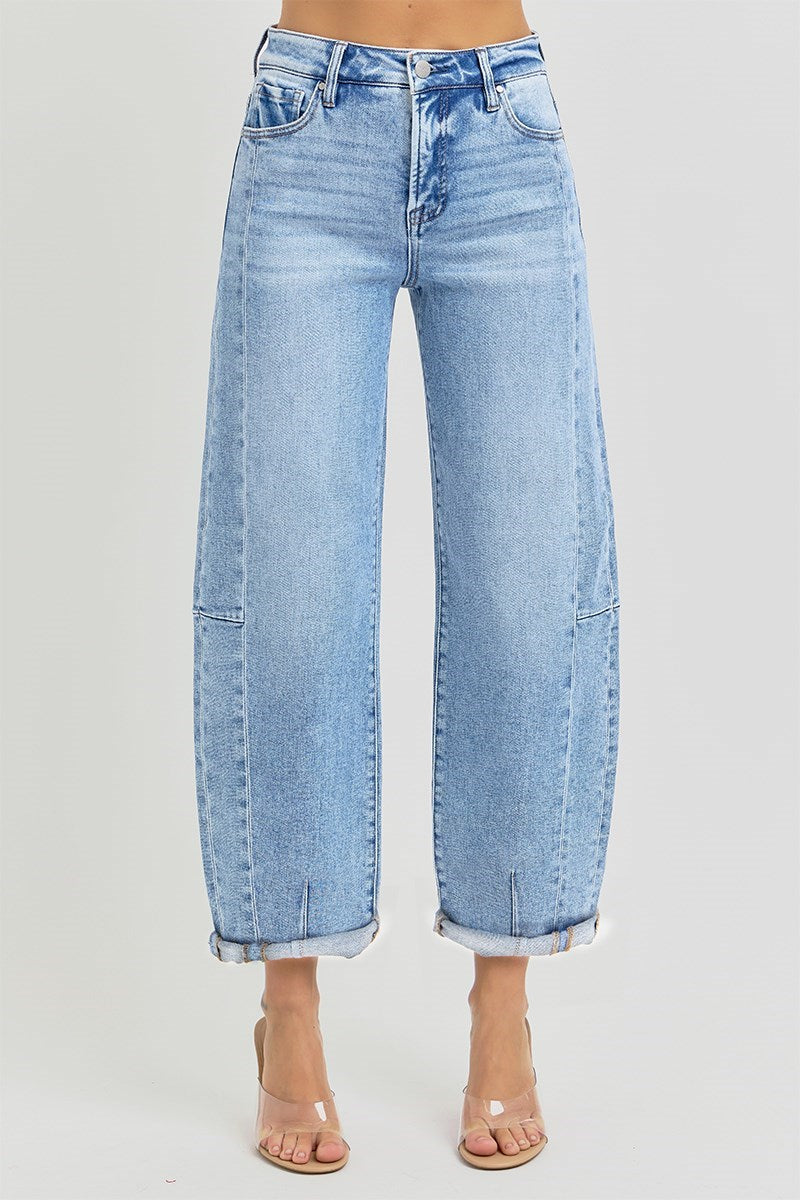 Risen High Rise Barrel Jean