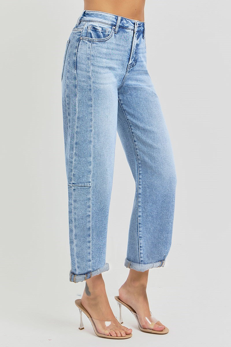 Risen High Rise Barrel Jean