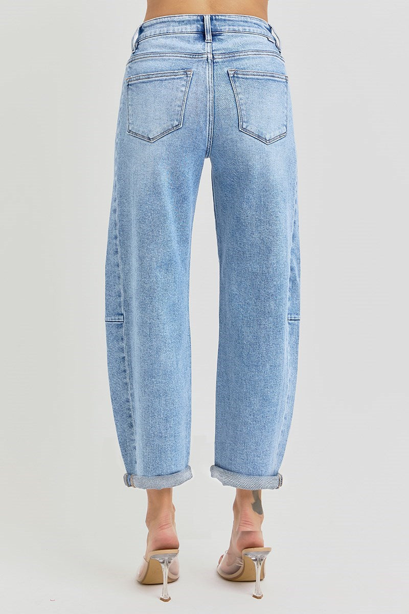 Risen High Rise Barrel Jean