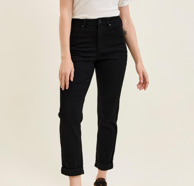 Judy Blue High Waist Tara Girlfriend Jean Black