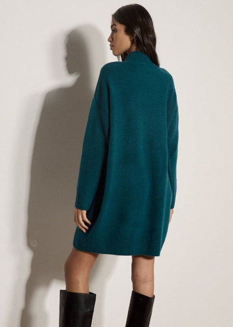 Navy Mock Neck Sweater Dress