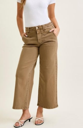 JudyBlue Ankle Wide Vintage Front Yoke Jean