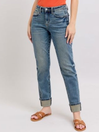 Judy Blue Vintage Cuff Boyfriend