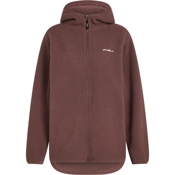 Long Fuzzy High Pile Jacket- Purple Gray