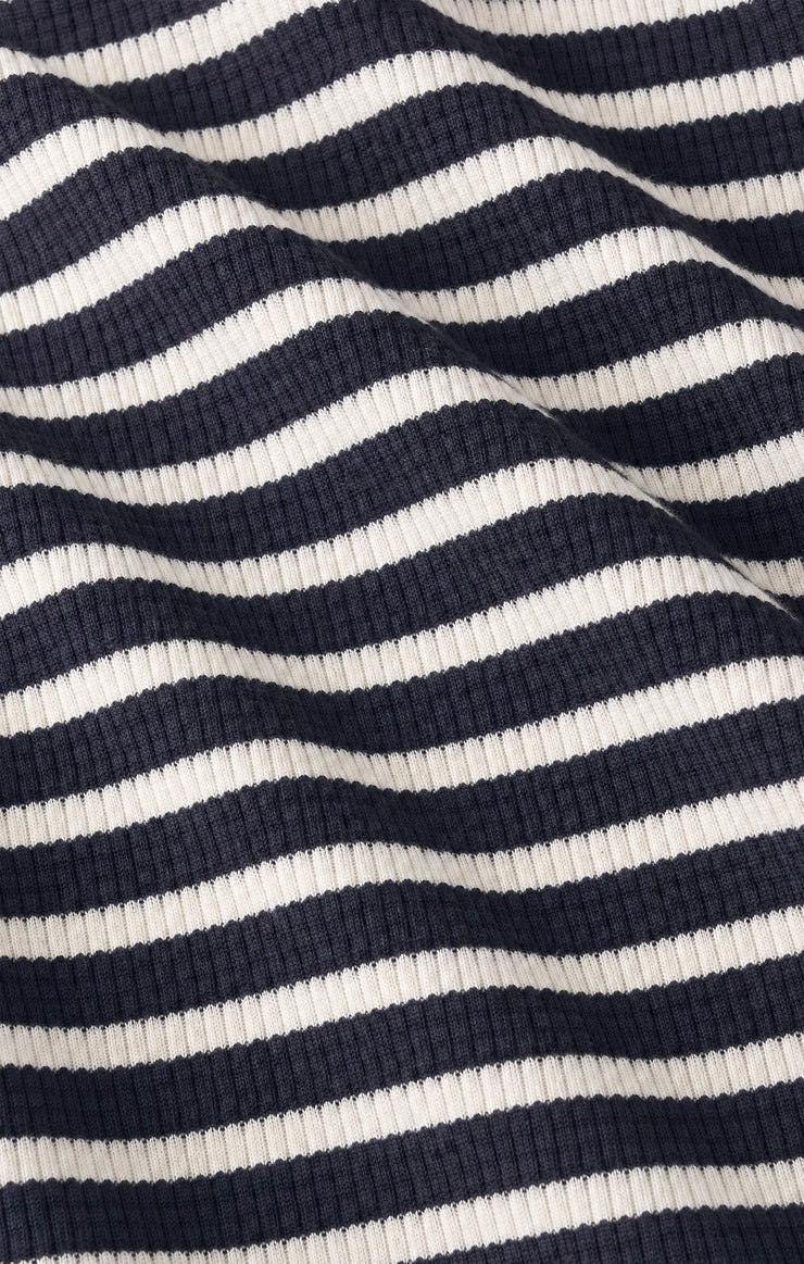 Arlet Mini Thermal Long Sleeve Striped - Saddle Suede & Eclipse