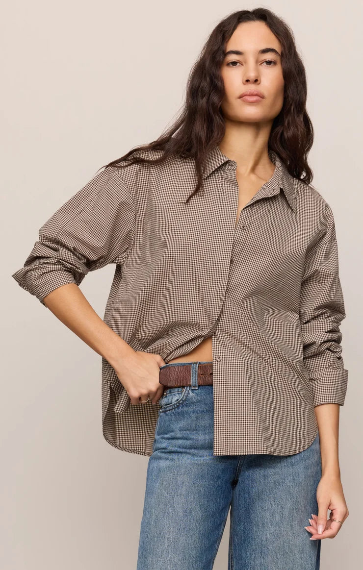 Z Supply- On Duty Gingham Button Up