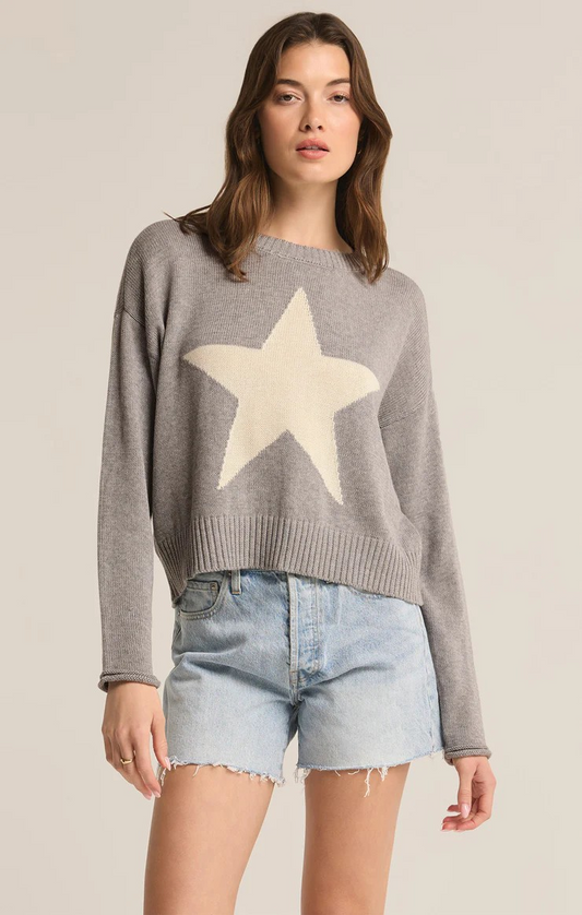 Sienna Star Sweater - Grey