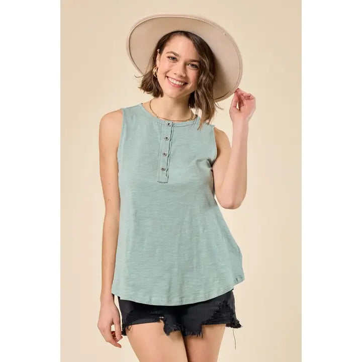 Knit Button Tank