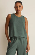 Sloan Linen Tank - Everglade