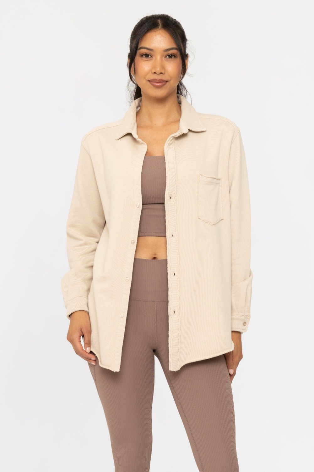 RawEdge Shacket - Tan