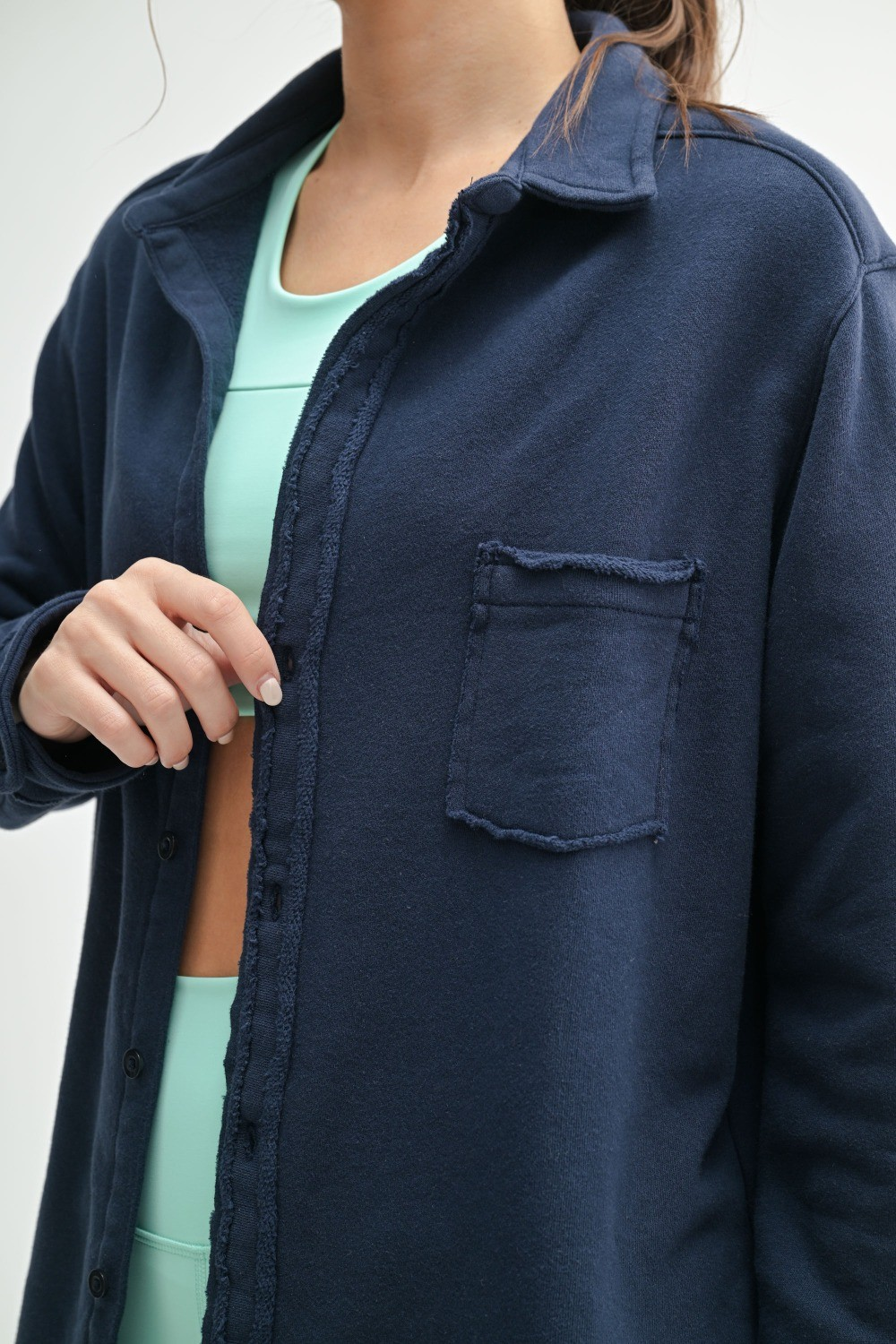 RawEdge Shacket - Navy