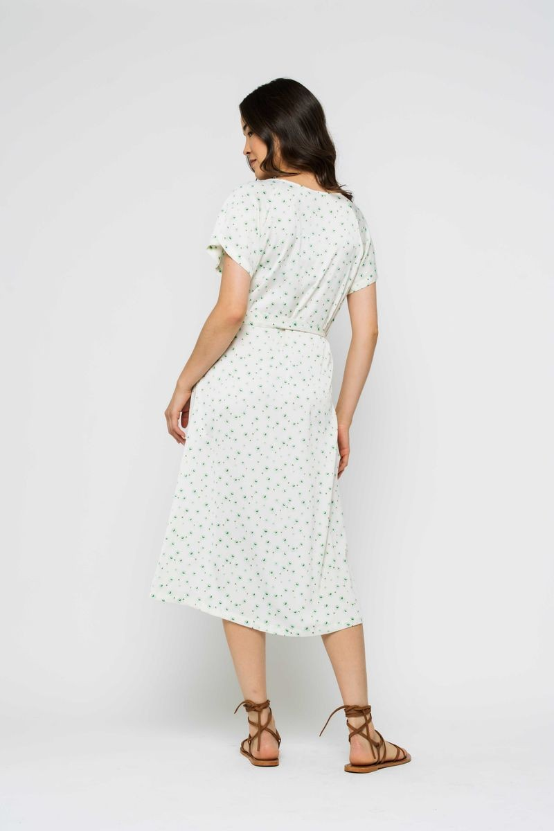 Melanie-Button Front Midi Dress - Summer Floral