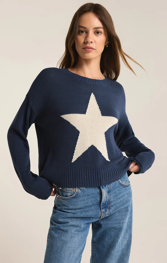 Sienna Star Sweater - midnight