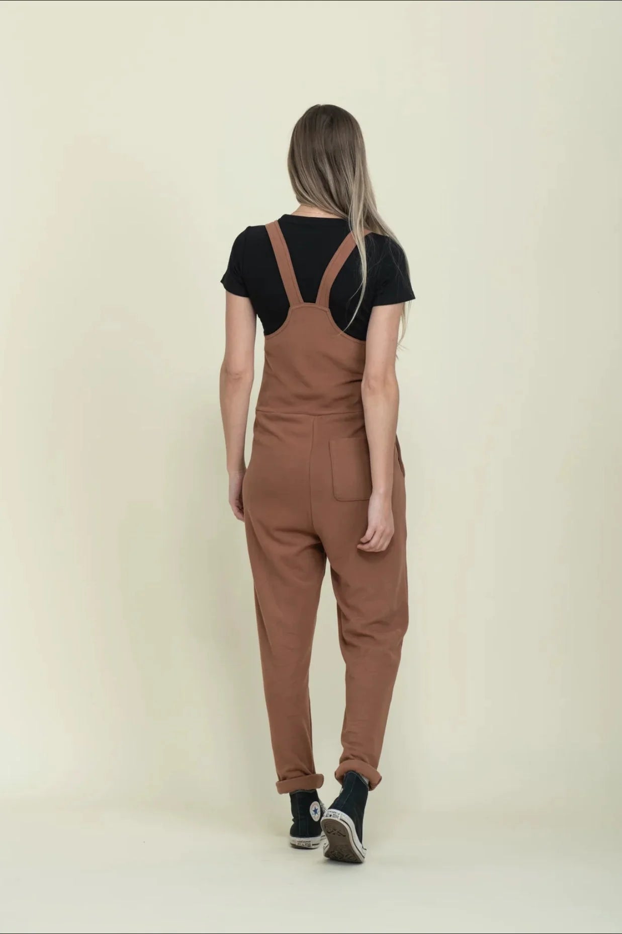 Kay Brushed Jersey Overall - Camel