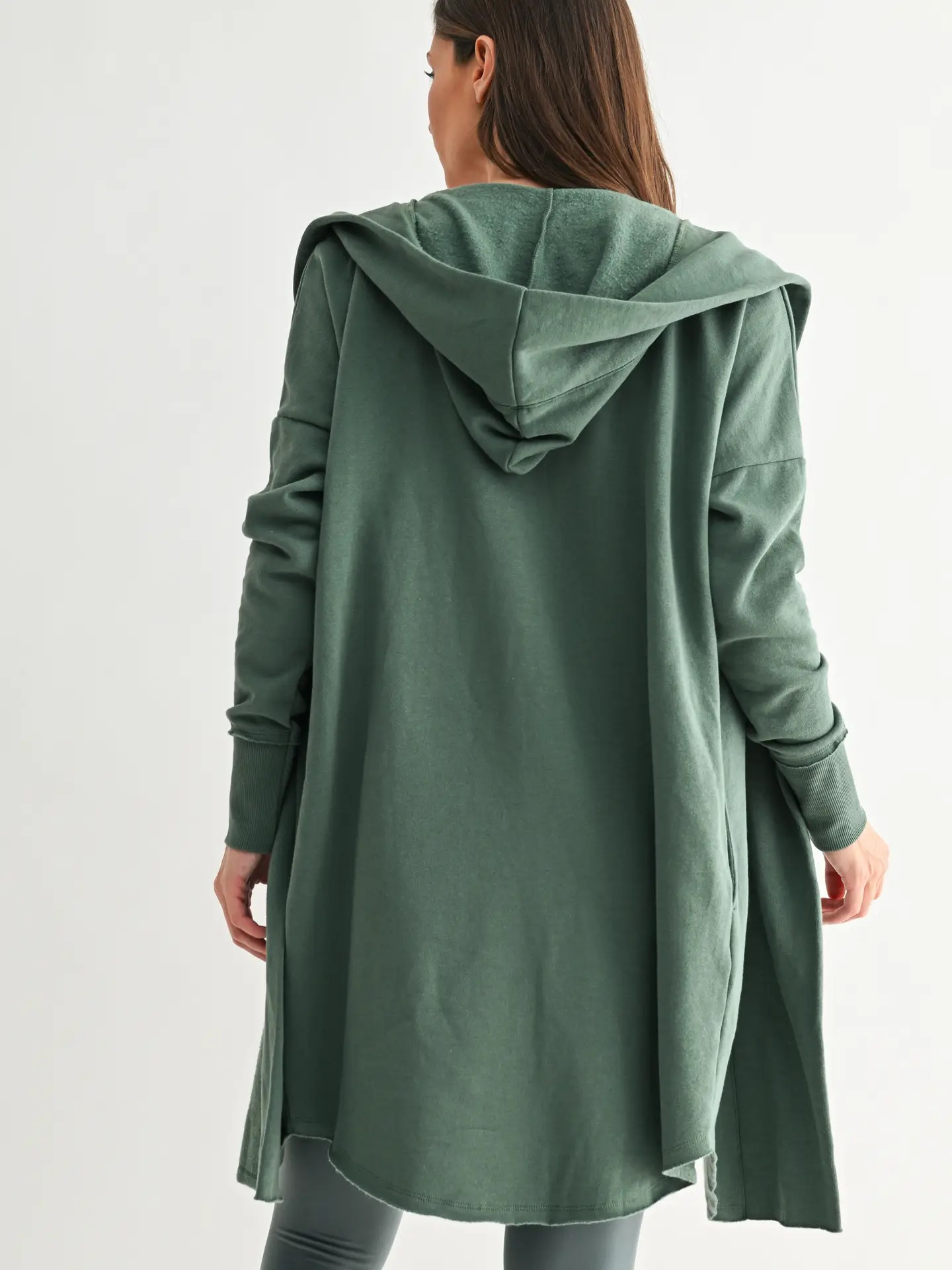 Longline Cardigan - Eldergreen