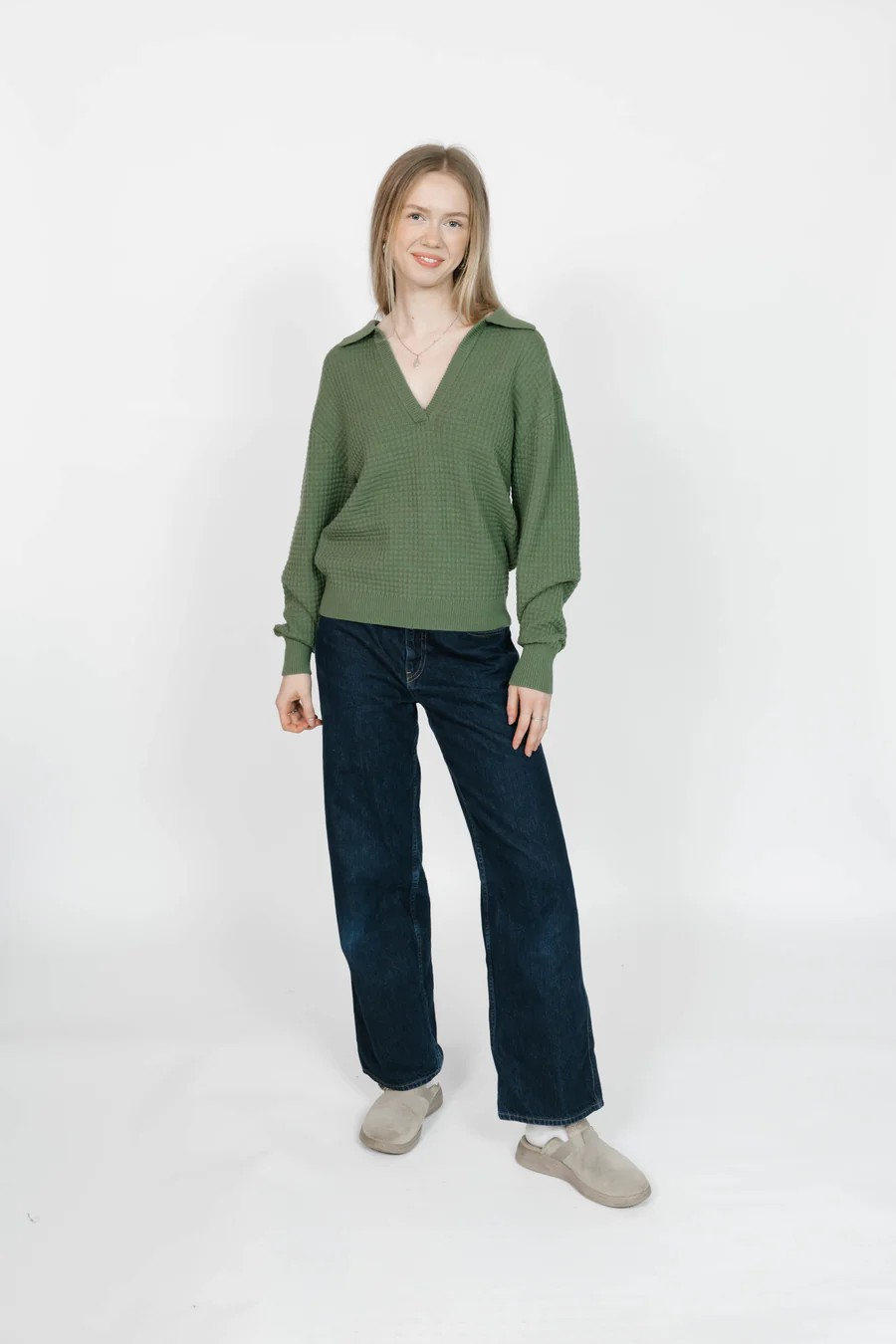 Megan sweater - matcha green