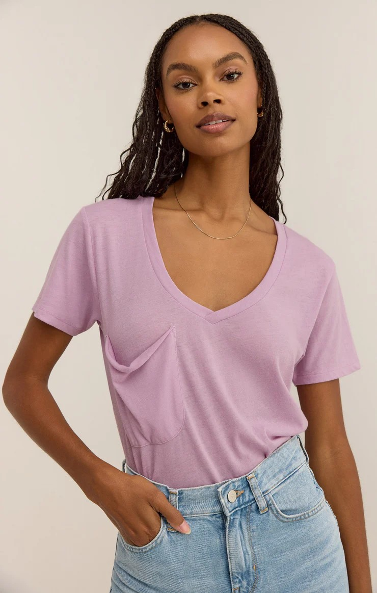 Z Supply Pocket Tee - Washed Orchid
