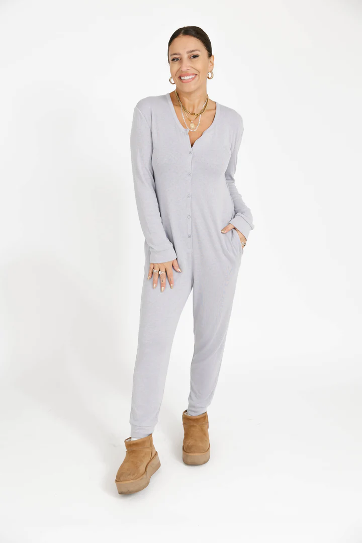 S & T Poppy Romper - Grey