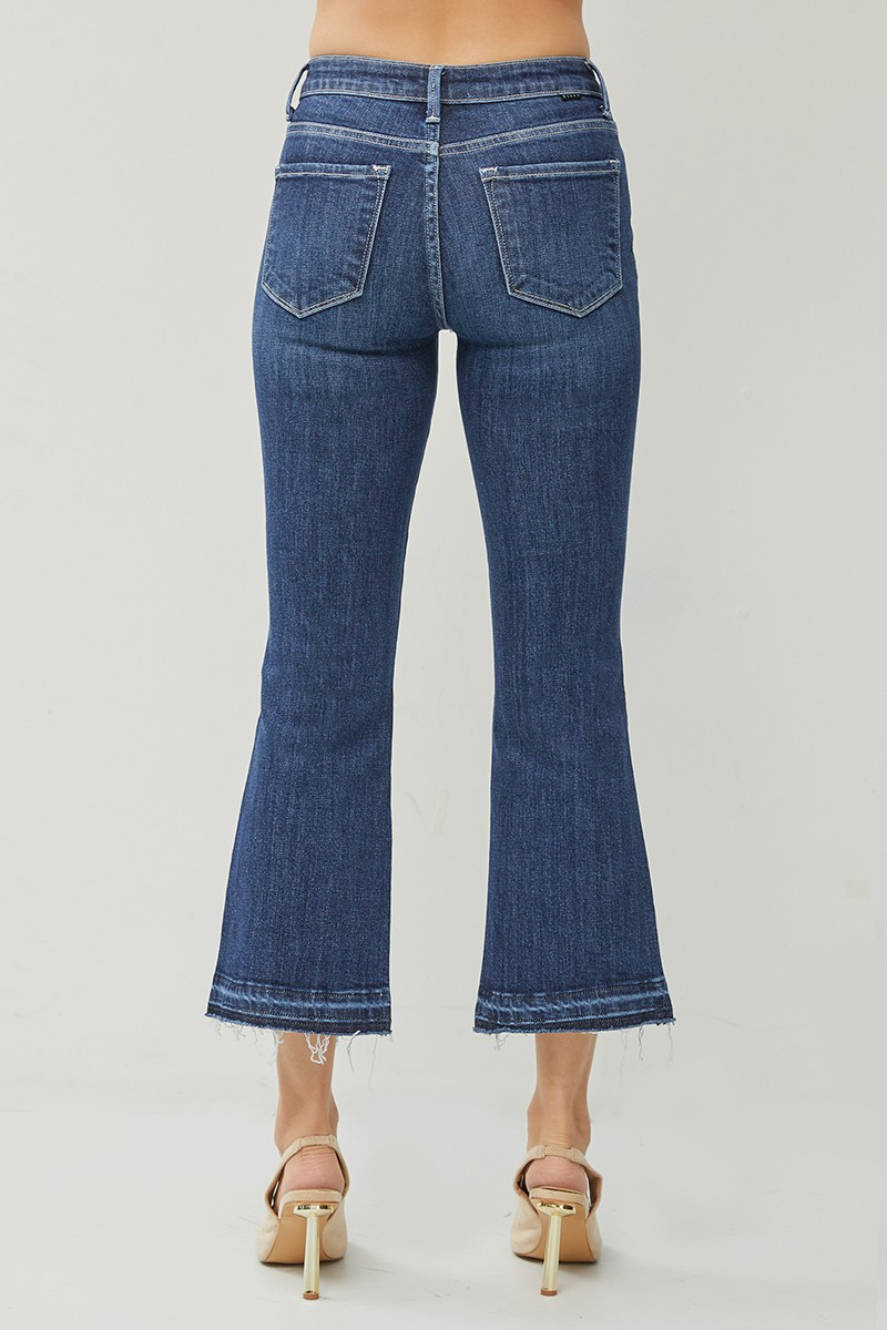 Risen HIGH RISE CROPPED FLARE JEANS