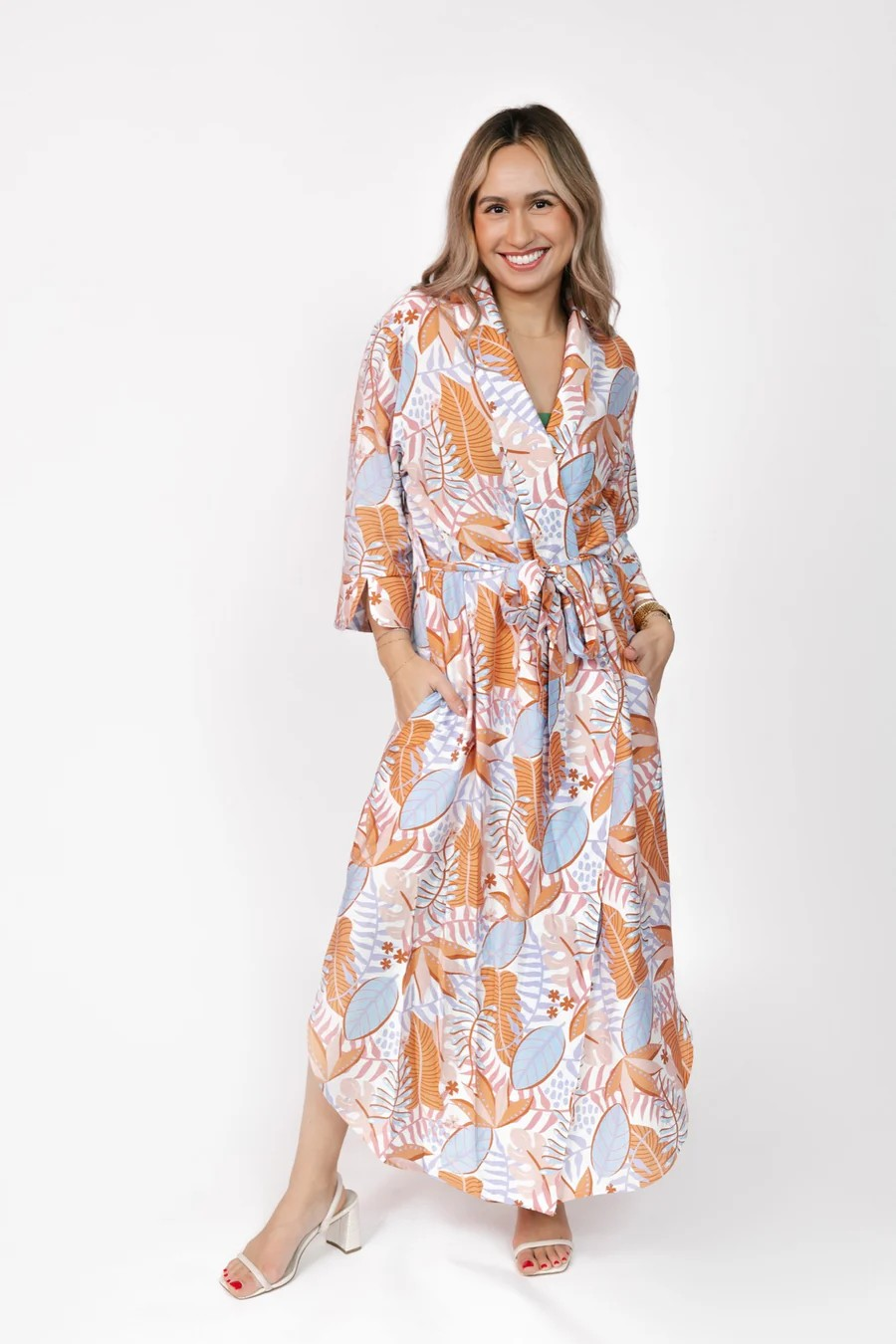 Out of Office Duster - tropical print