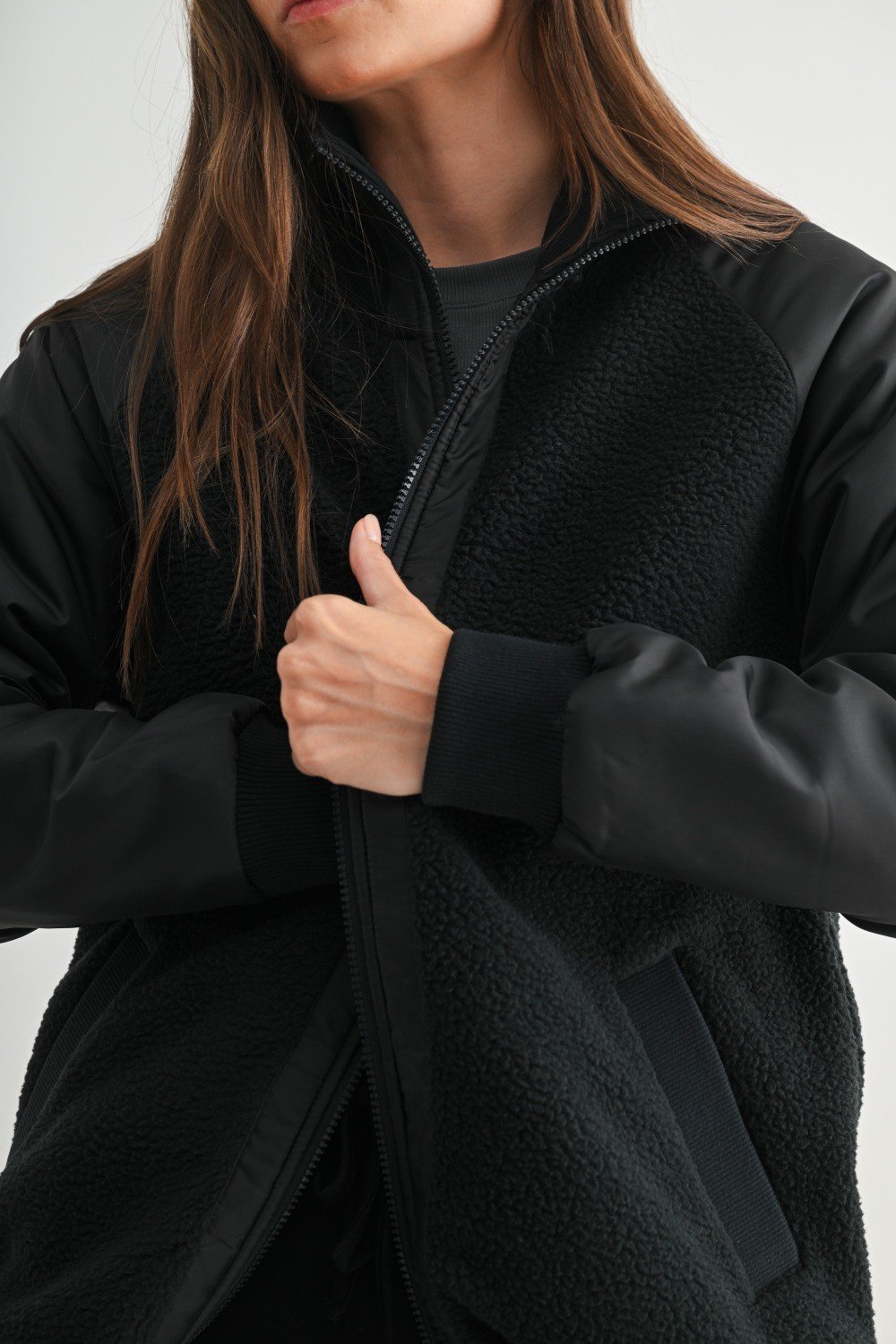 Alpine Zip Up Bomber Jacket - Navy