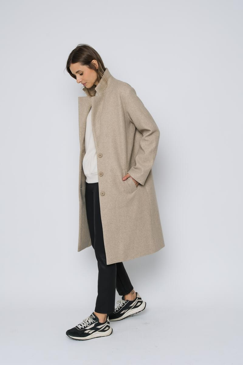 Avery Long Coat - oatmeal